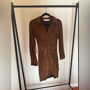 Astr the Label Ambel Dress in Copper Brown